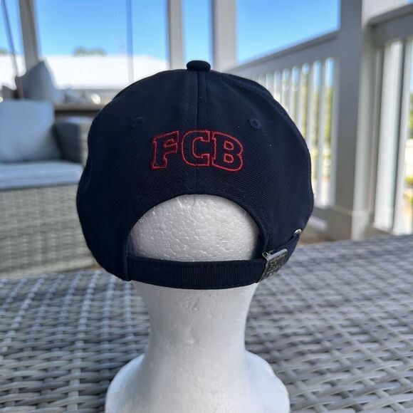 FC Barcelona Embroidered Adjustable Cap Maroon Blue Soccer La Liga Barca - Picture 3 of 8